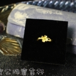 一目惚れの金 ~ ㊣9999黃金可愛小花造型戒指