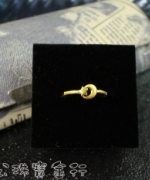 一目惚れの金 ~ ㊣9999黃金月亮代表我的星造型戒指